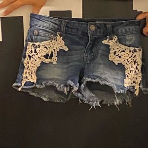 Aéropostale Shorts with Crochet Detailing